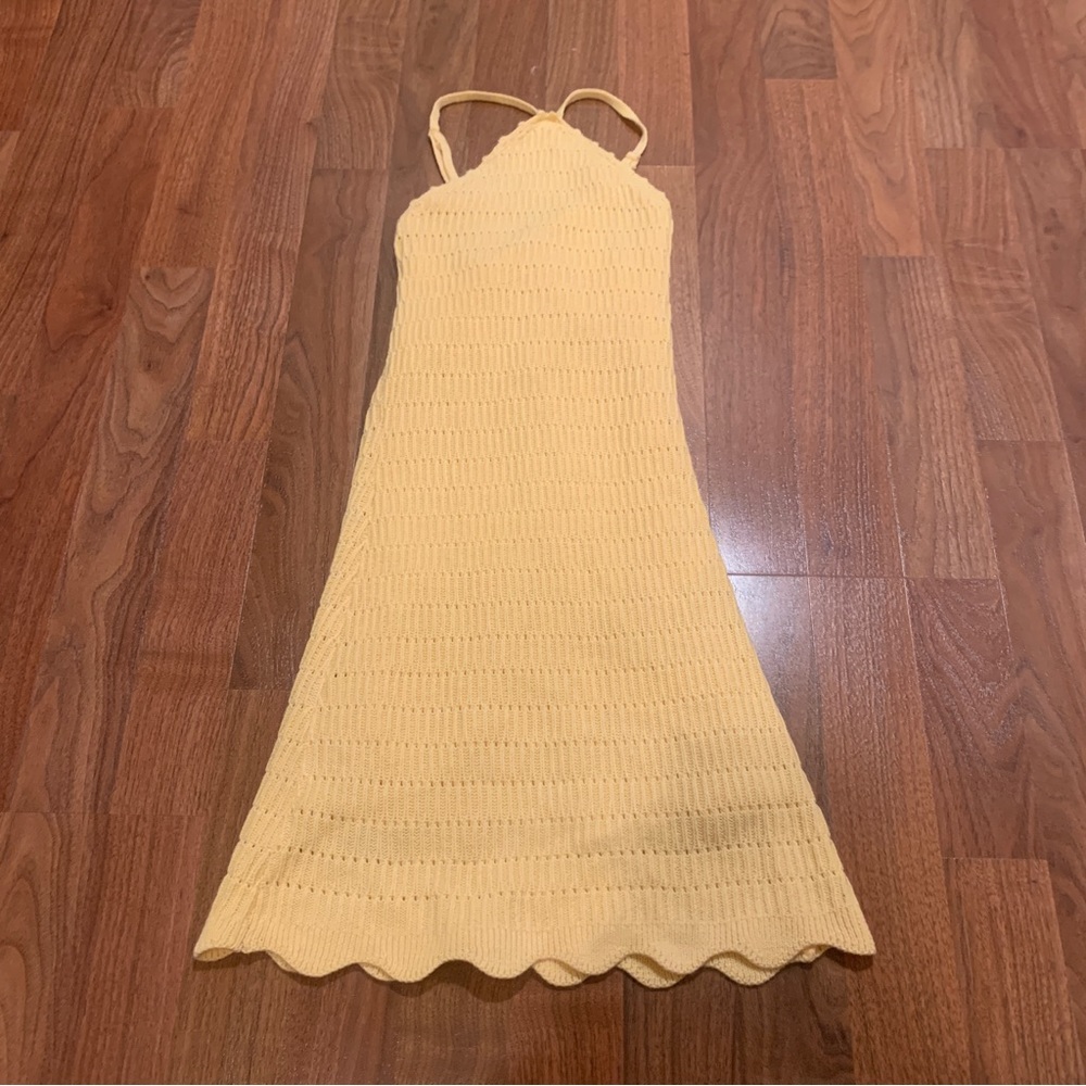 NWT Le Lis Swimming in Sunshine Dress knit dress yellow size small